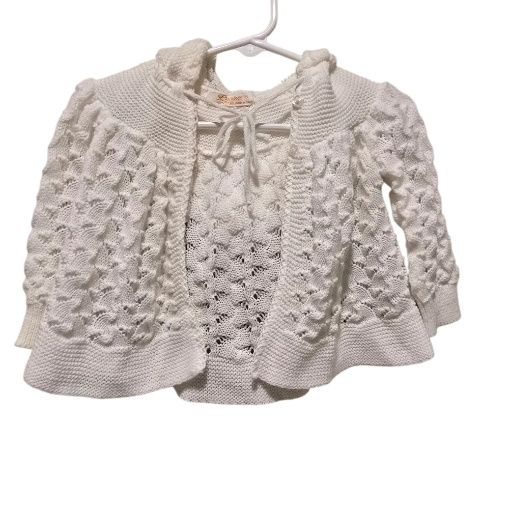Renzo Vintage Baby Cardigan Made In Italy