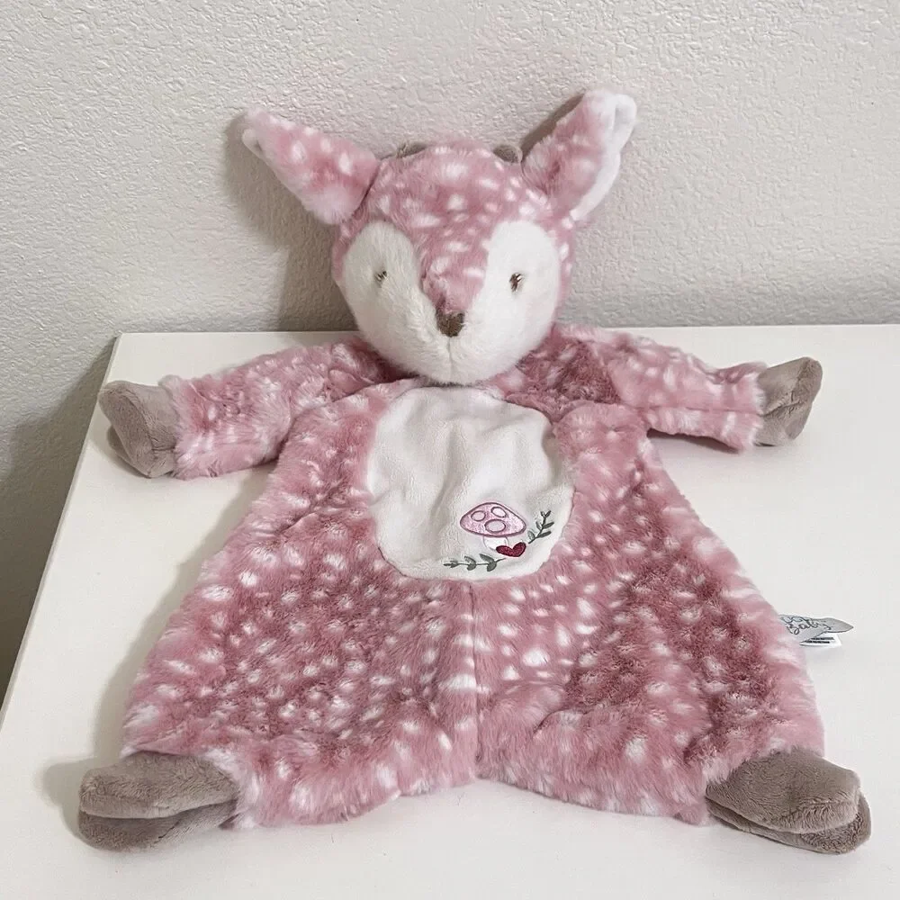 Douglas Baby Cuddle Toys Farrah Pink Fawn Sshlumpie Security Blanket Lovey 17