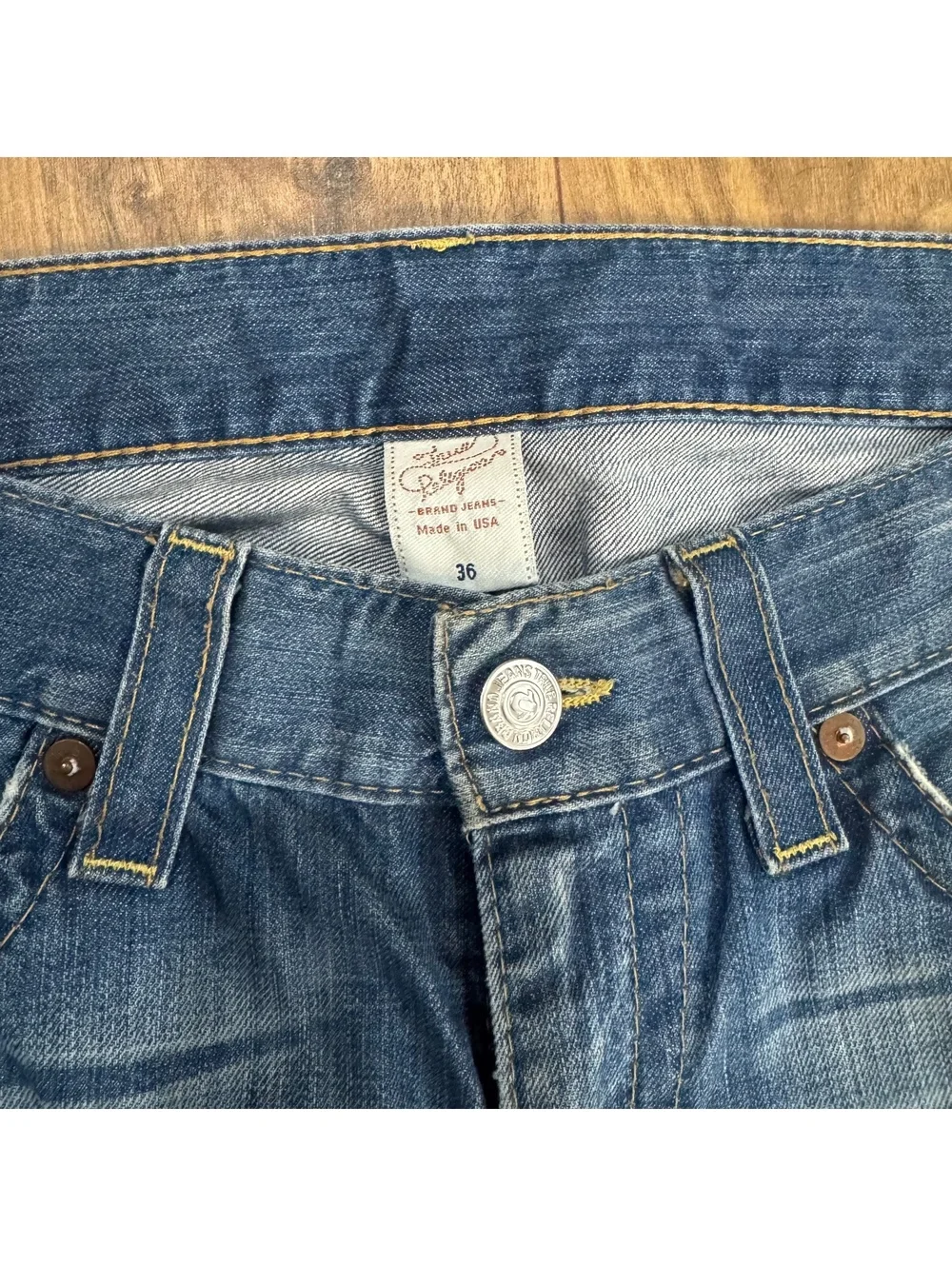 True Religion Men’s Jeans 36x32 Flare Vintage Y2K USA Made Horseshoe Pocket
