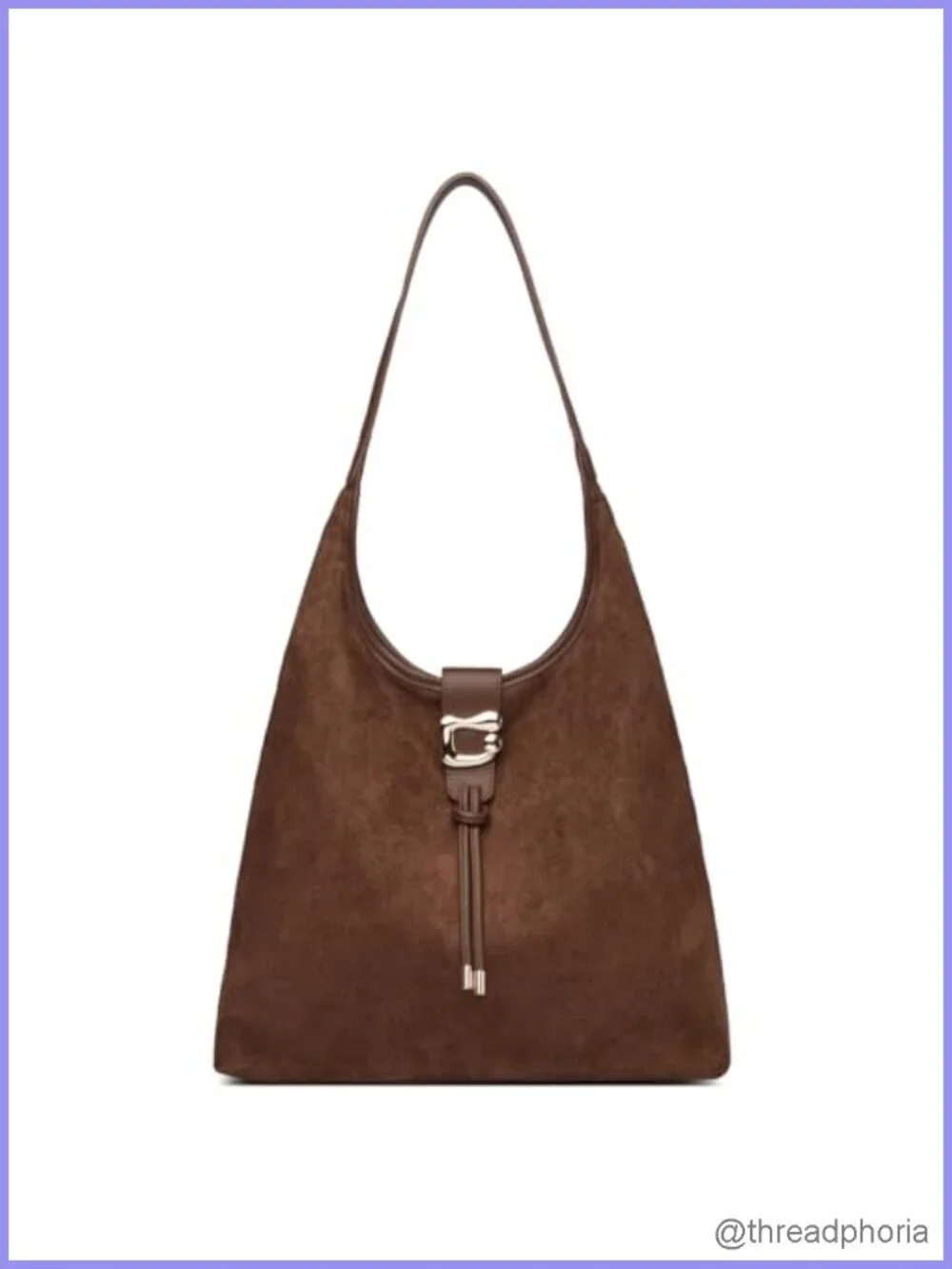 Women's Large Suede Hobo Bag Soft Faux Suede Shoulder Purse Tote with Tassel