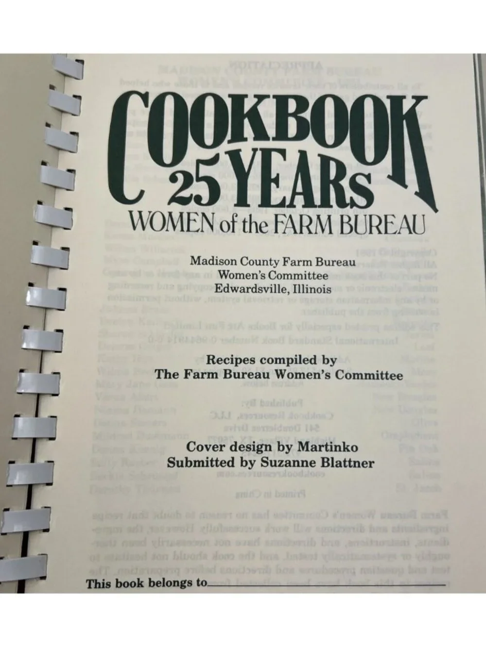 Cookbook 25 Years Women Of The Farm Bureau 1981 Vintage Recipes Spiral Canning