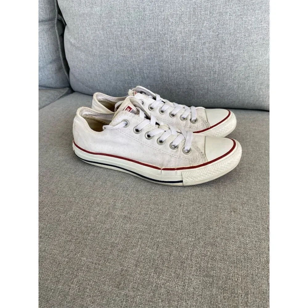 Converse Chuck Taylor All Star White Canvas Low Top Sneakers Unisex