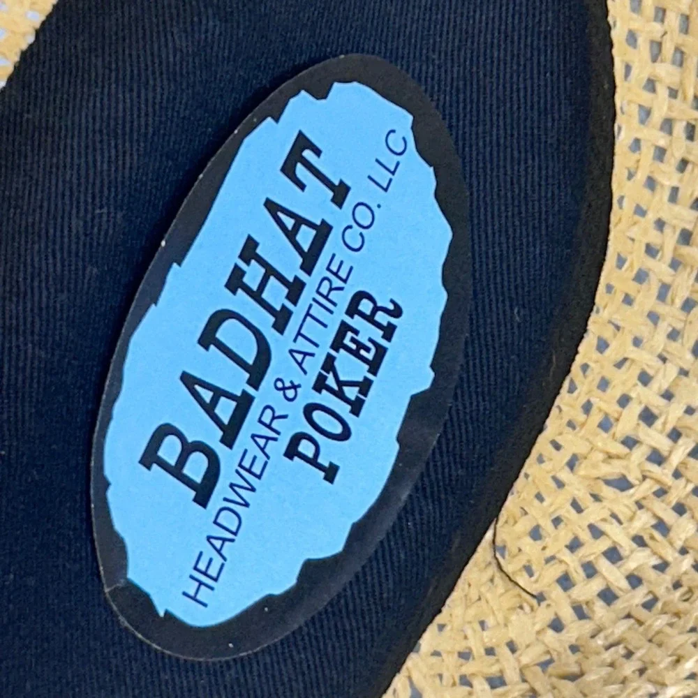 Bad Hat Poker woven straw