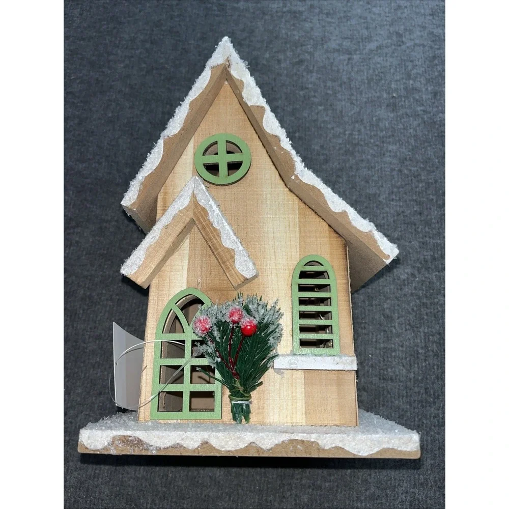 Holiday Lane Christmas decorations light up house 9.5 in tall
