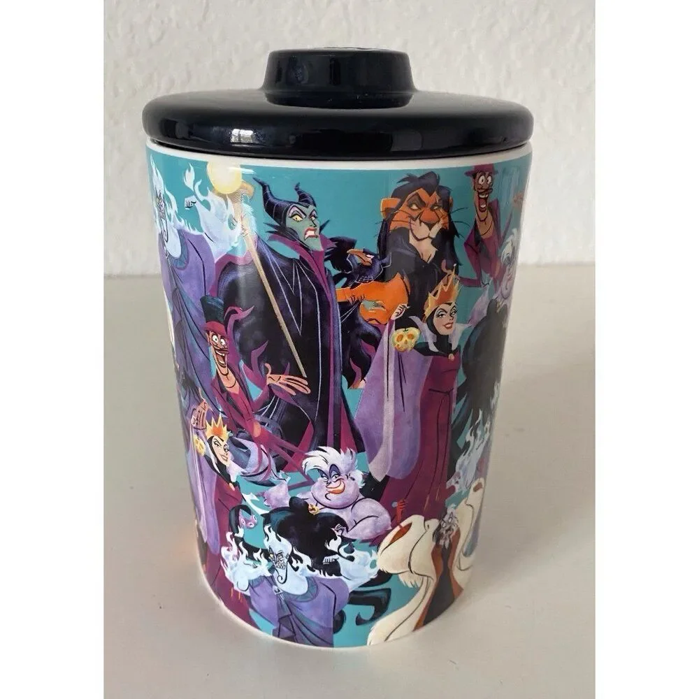 Disney Villains‎ Ceramic Cookie Jar Canister Halloween Maleficent Cruella Scar