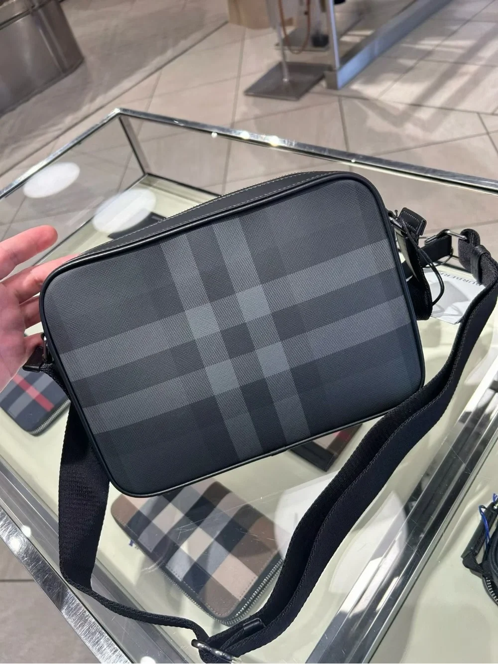 Burberry Black Check Crossbody Bag