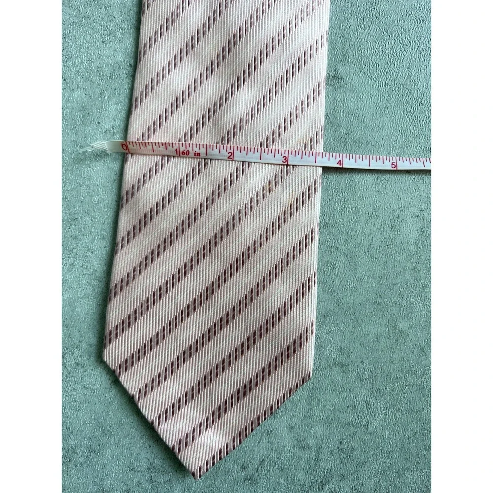 Roberto Villini Silk Tie Pink Diagonal Stripe Regular 3.75