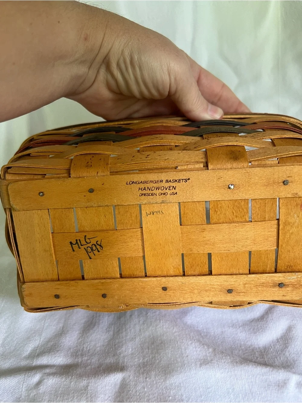 Longaberger handwoven basket