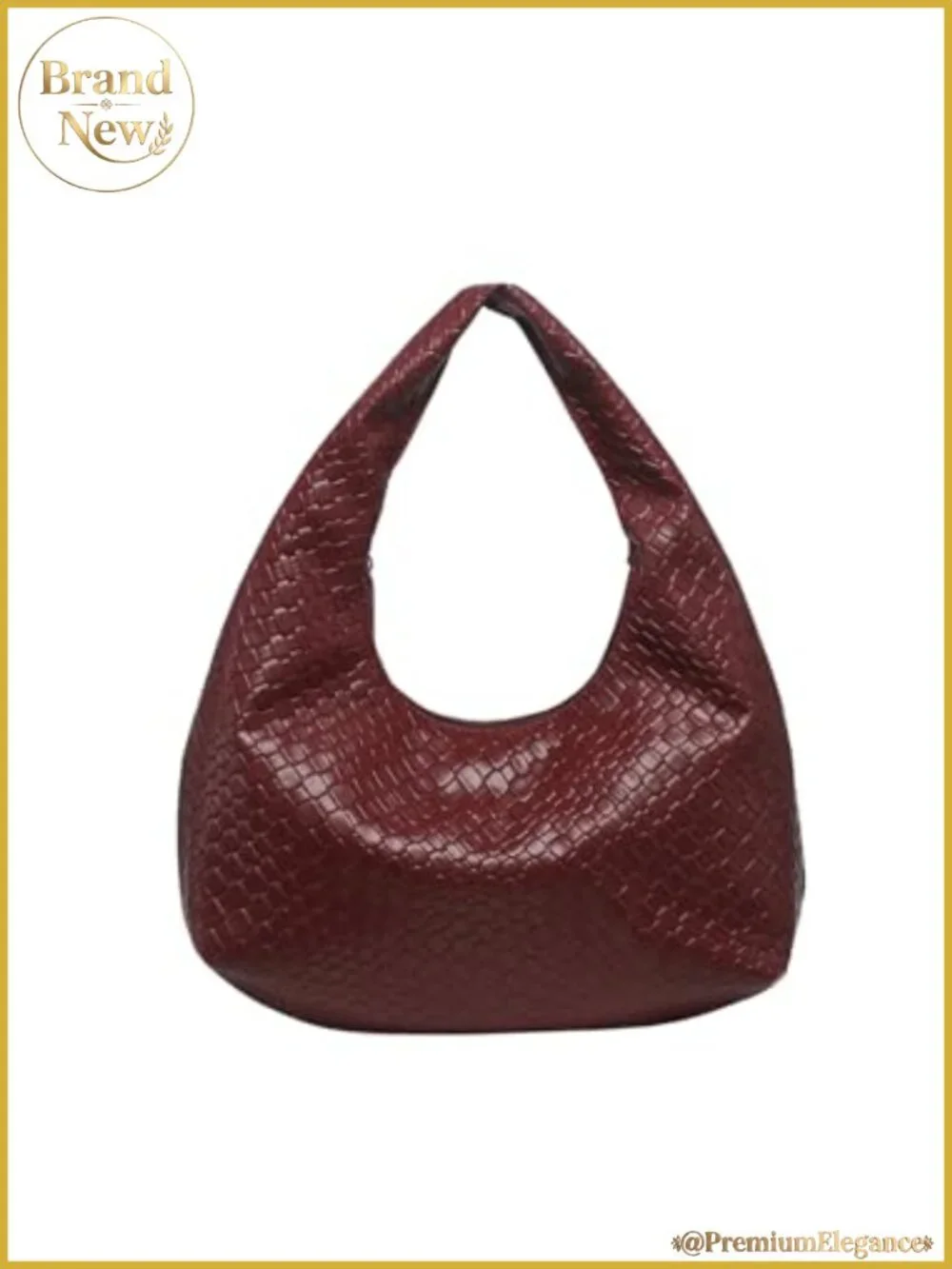 Women's Vintage PU Leather Hobo Bag with Top Handle and Shoulder Strap,