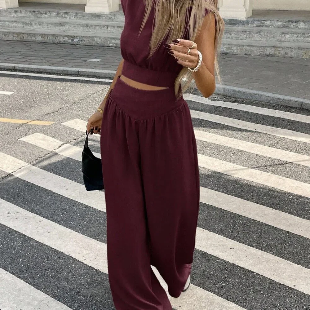 N/A burgundy casual
