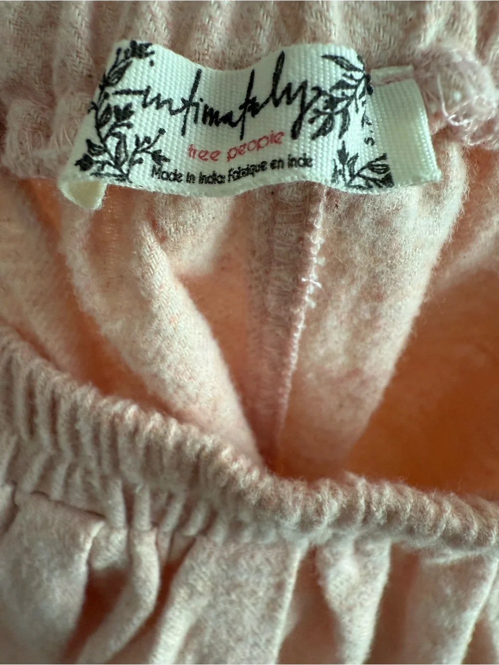 Free People Close to Home Flannel Set Neon Peach