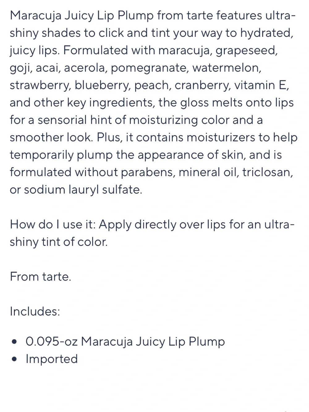 tarte hydrating gloss