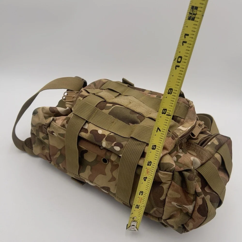 Multicam Fishing Tackle Bag Sling Shoulder Pack MOLLE Organizer Camo Gear
