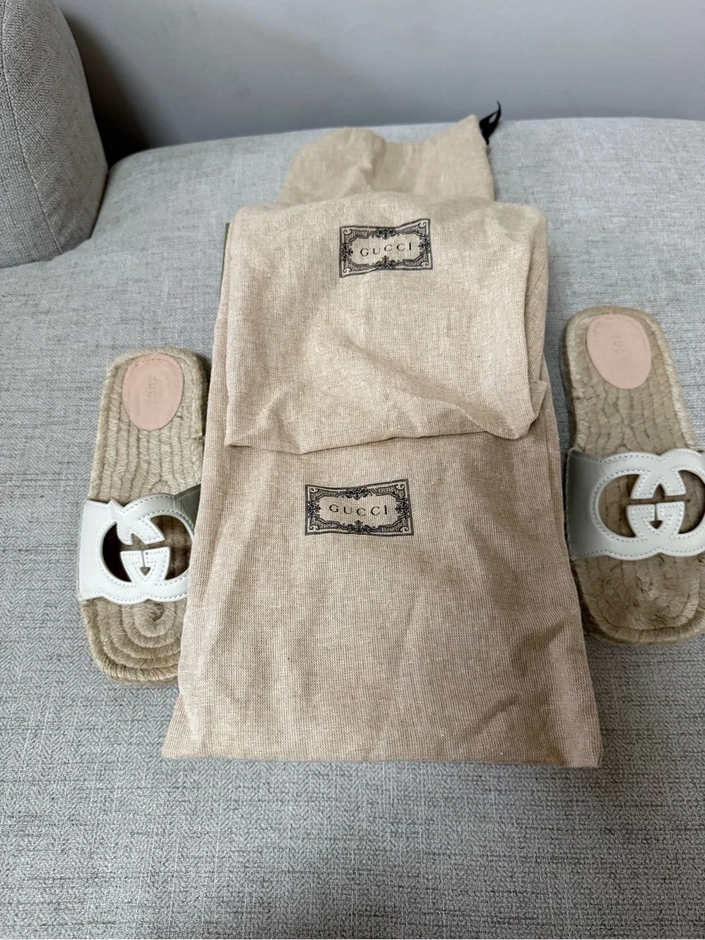 Gucci white leather