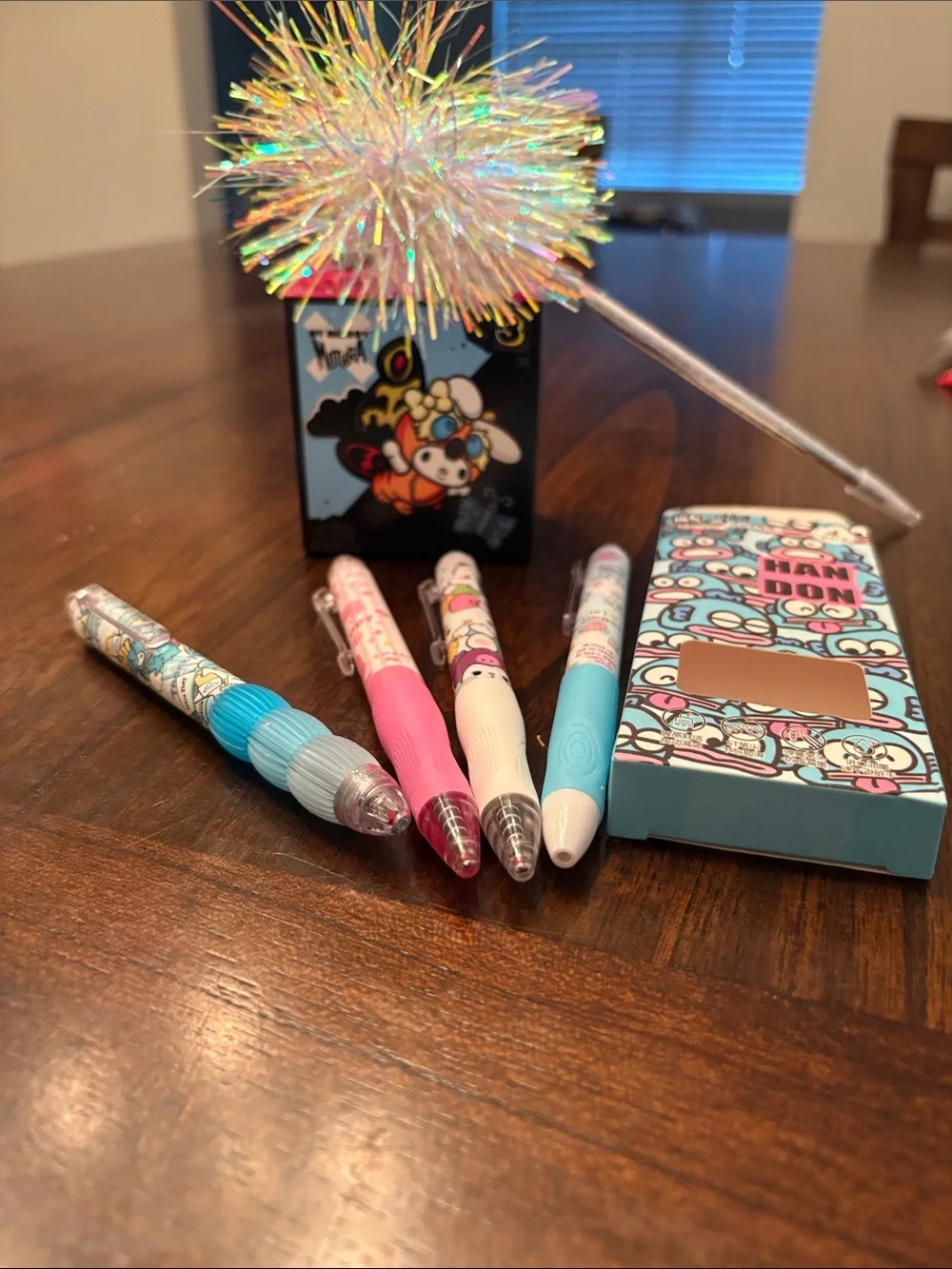 NIB My Melody (hello kitty x godzilla collab) + assorted Sanrio pens