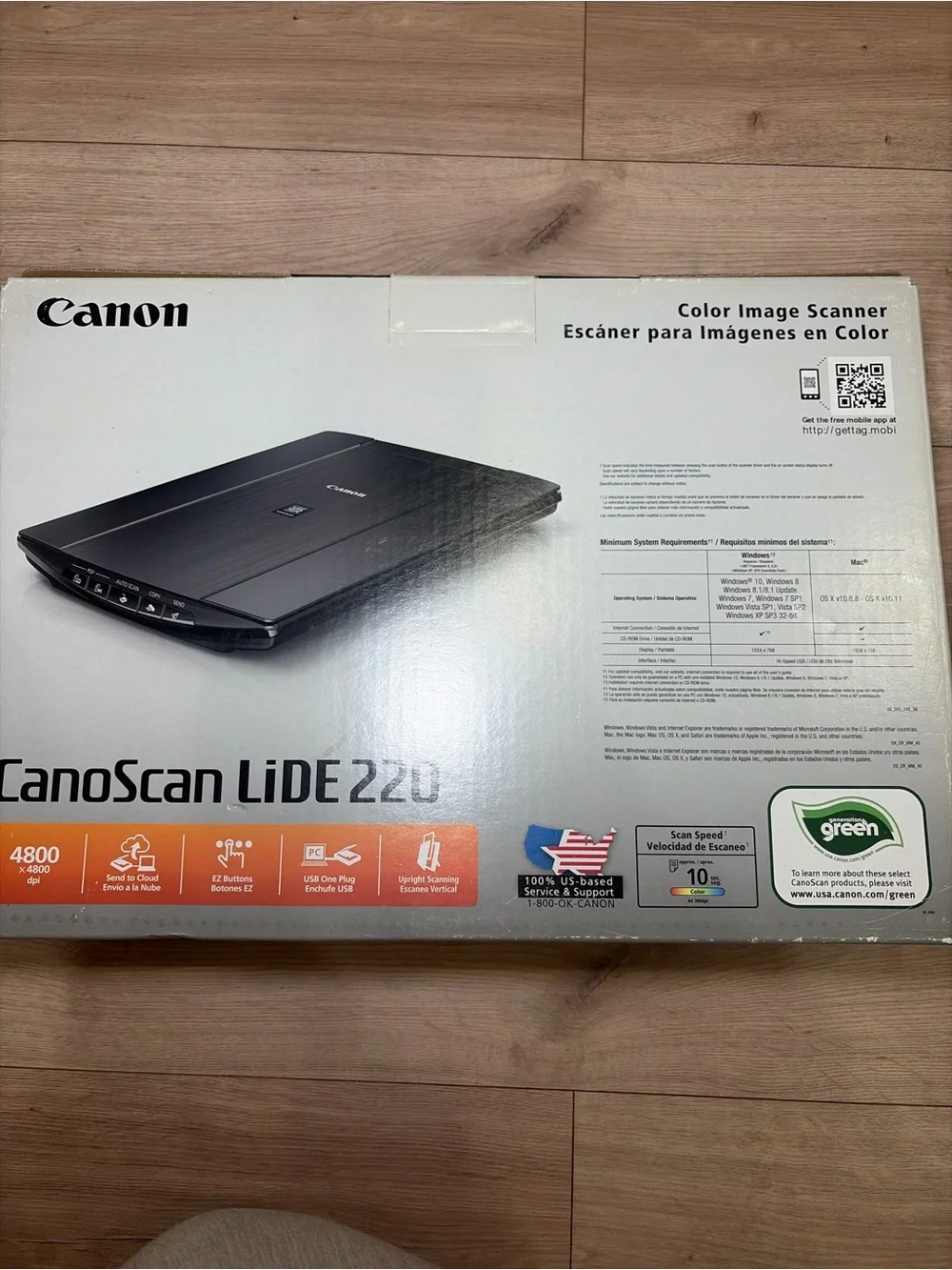 Canon CanoScan LiDE 220 Flatbed Color Scanner - Black