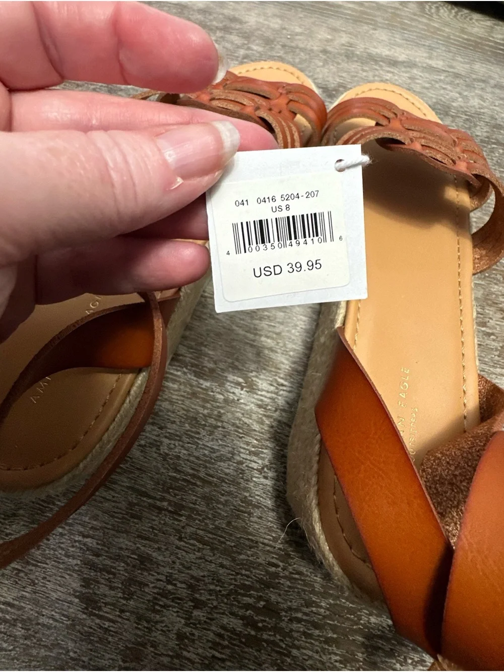 American Eagle Outfitters woven leather