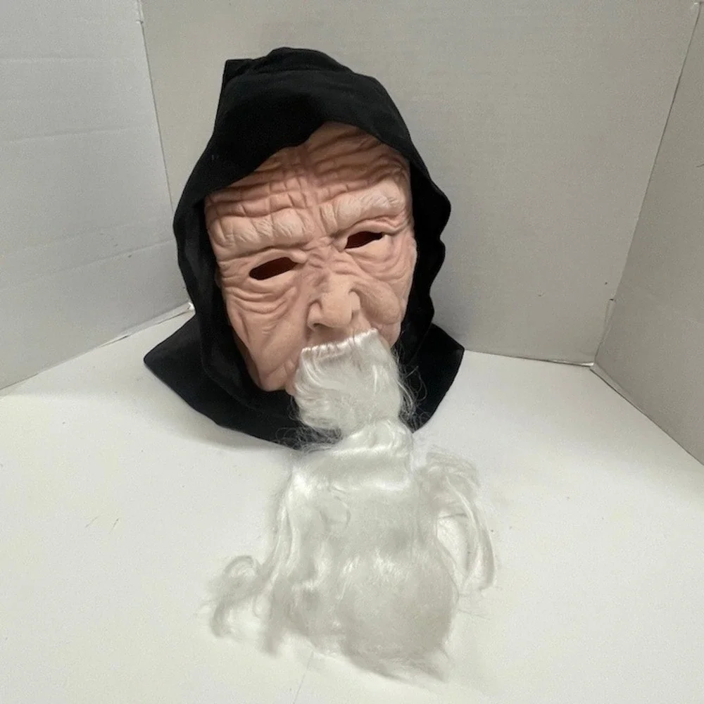 Vintage Paper Magic Group (PMG) Old Man Wizard Halloween Mask
