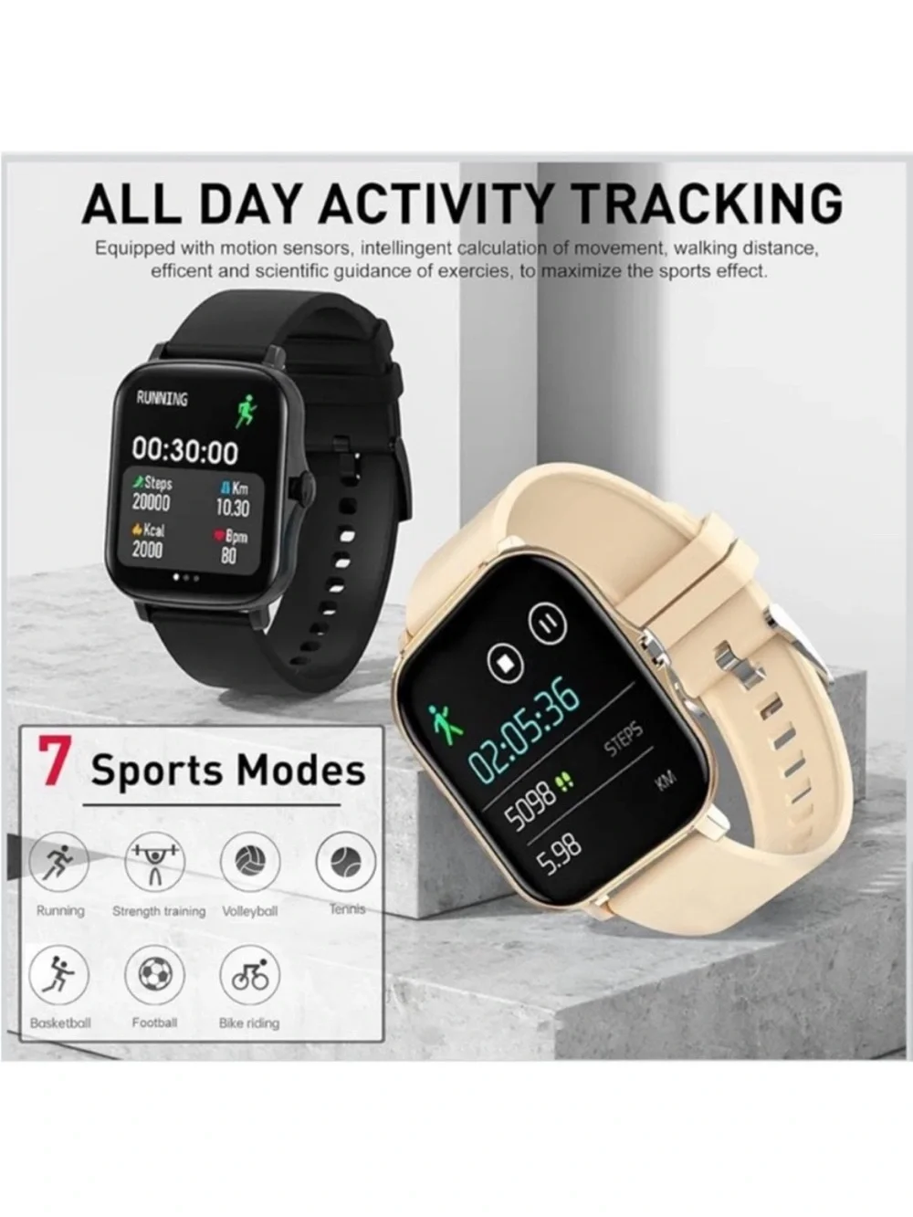 🆕-Smart Watch Touchscreen, Sports Health, Fitness, Sleep Tracker, Timer,