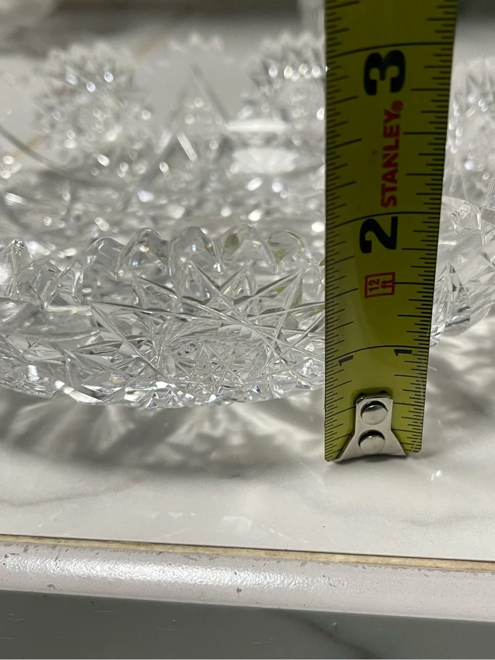 Crystal Cut Glass Decorative Serving Bowl - Clear