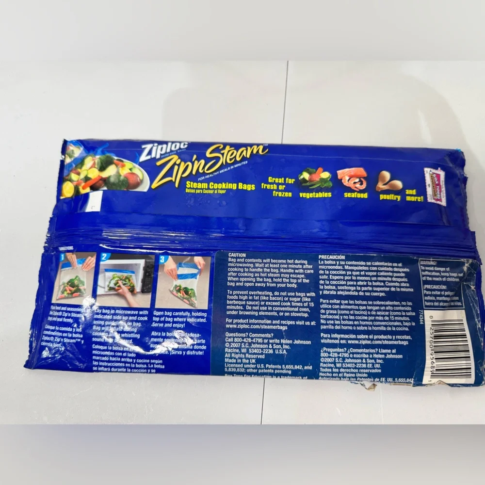 Ziploc zip steam