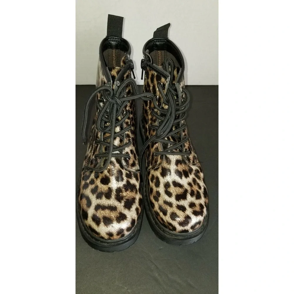 Steve Madden Leopard Jsashaa Girls‎ Boots Sz.5 Sparkle Rain Boots