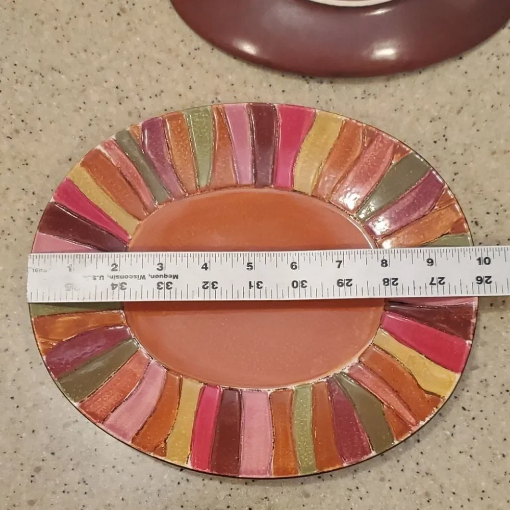 Pier One Wavy Stripe Plate Set of 2 Plates