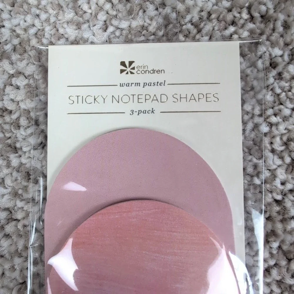Erin‎ Condren Warm Pastel Sticky Notepad Shapes 3 Pack To Do List
