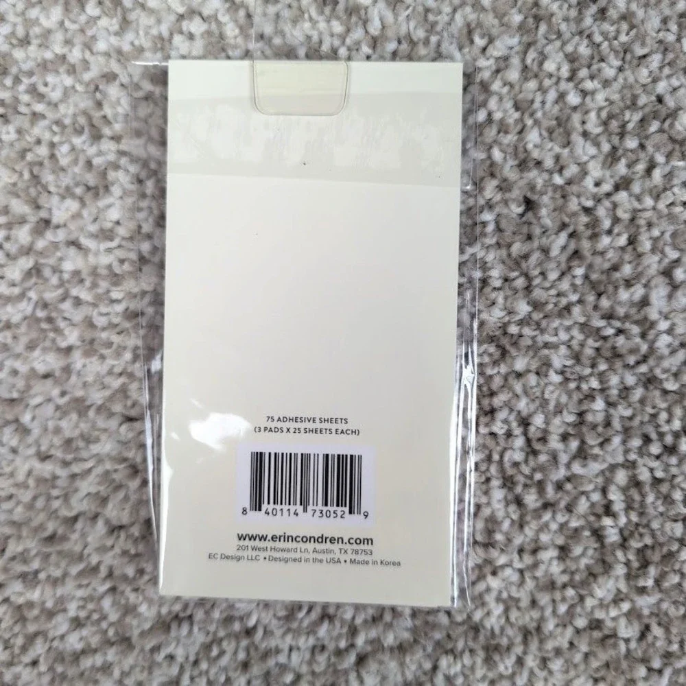 Erin‎ Condren Warm Pastel Sticky Notepad Shapes 3 Pack To Do List