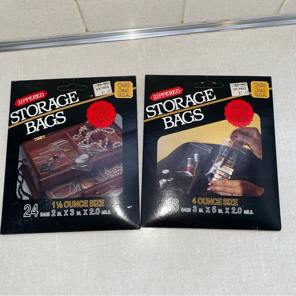 Millhiser Inc Richmond Virginia VTG  Zippered Plastic Bags Home Travel‎ Use