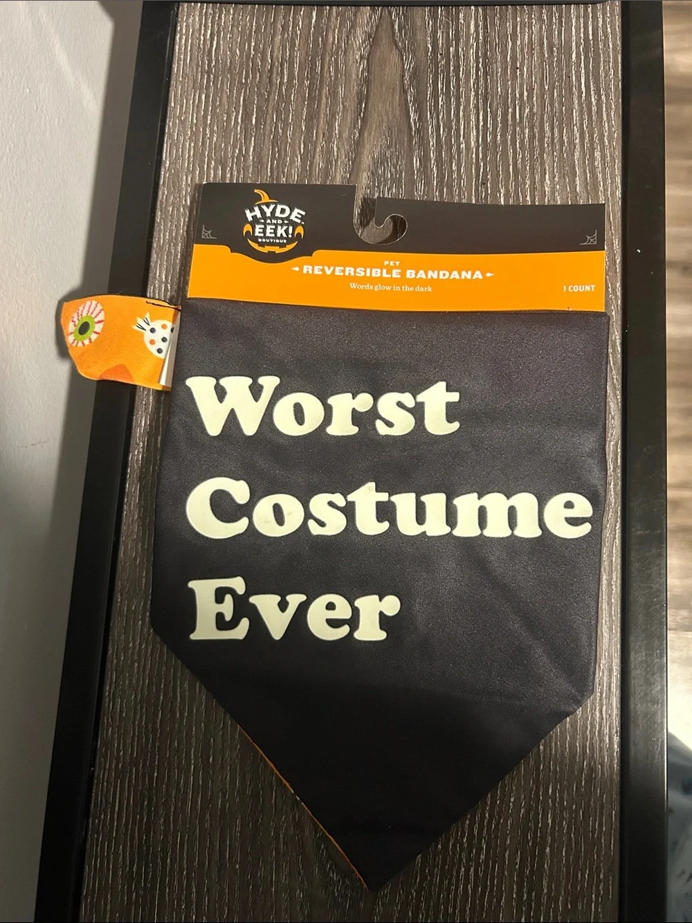 Reversible Glow in the Dark Pet Bandana Halloween NWT