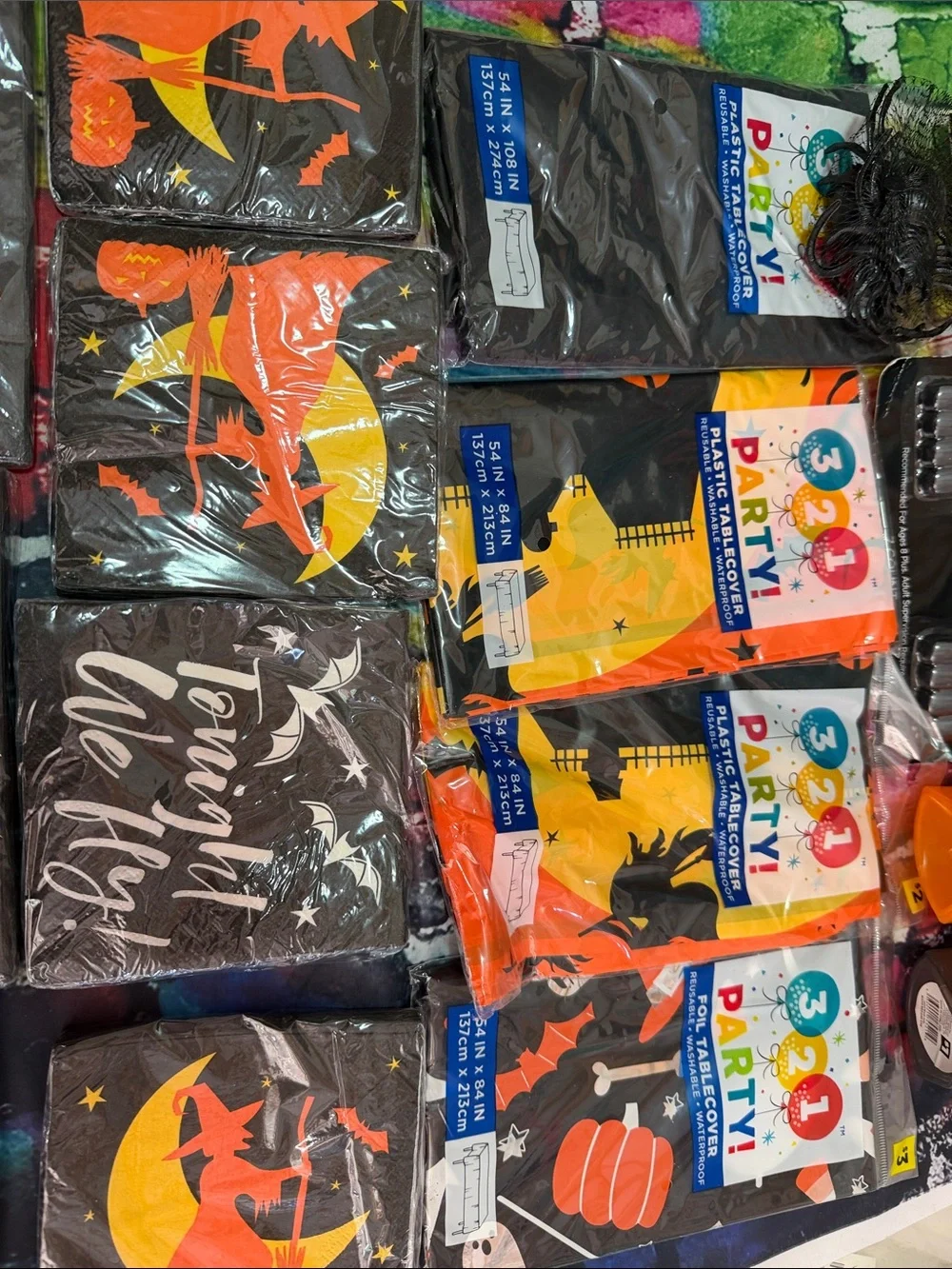 Party! Halloween Disposable Tableware Set - Orange & Black