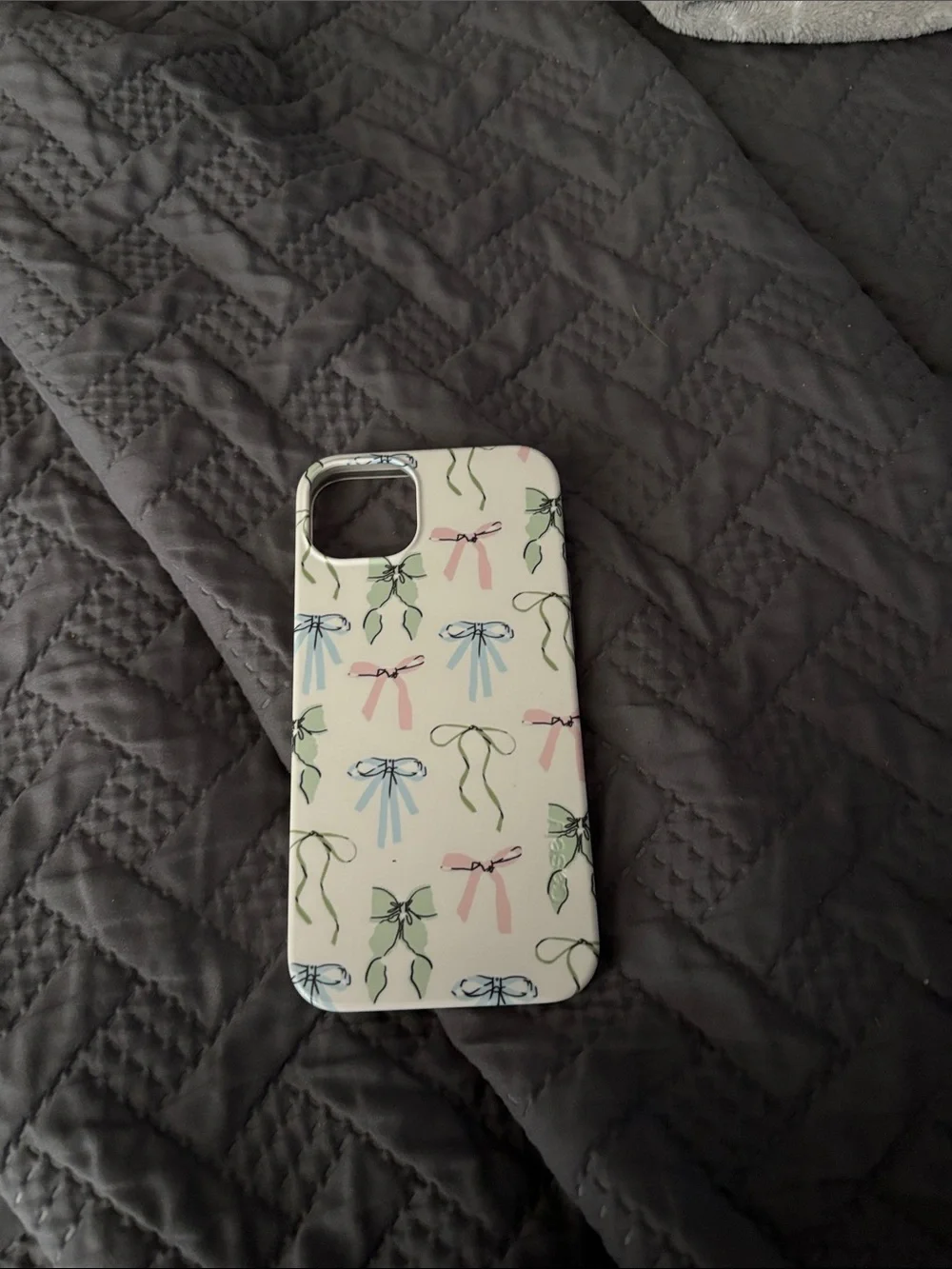 Floral Ribbon Pattern Phone Case - Pink, Blue & Green