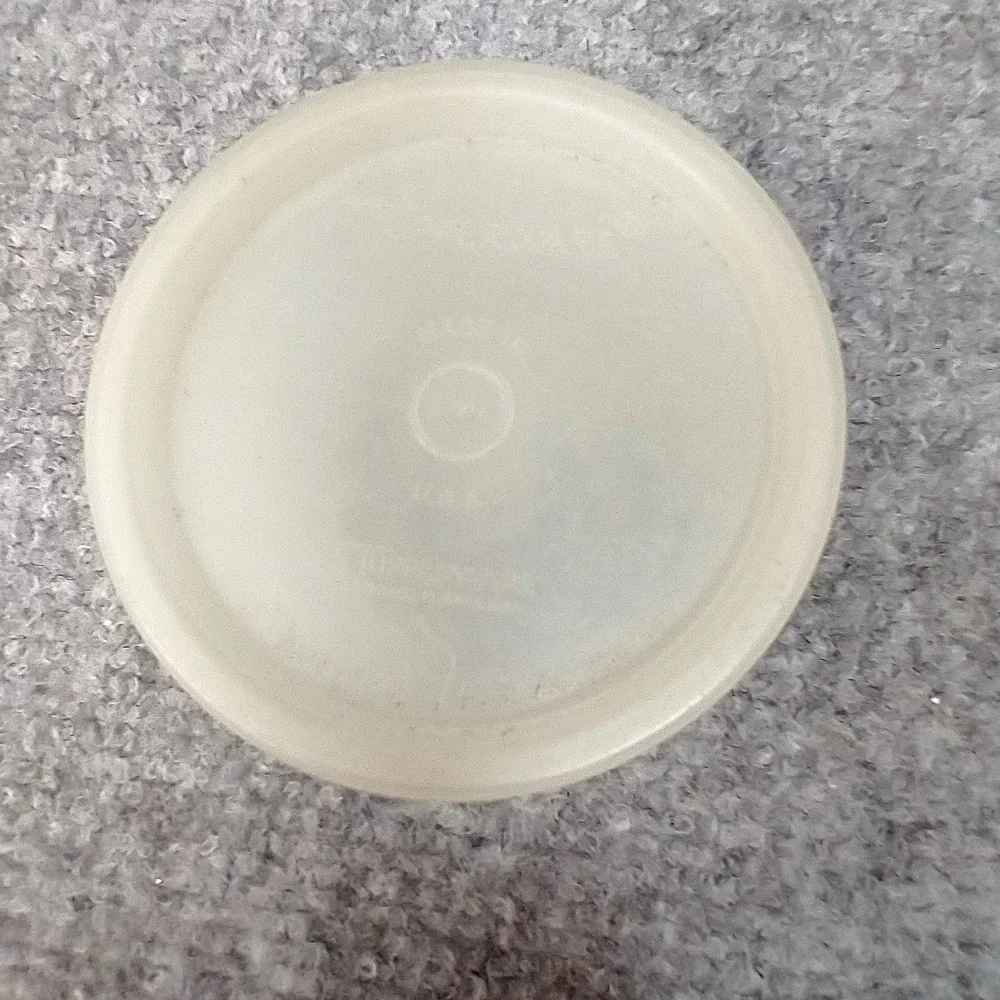 Vintage‎ Tupperware Midget Container 122-6 Translucent White with Lid 2oz USA