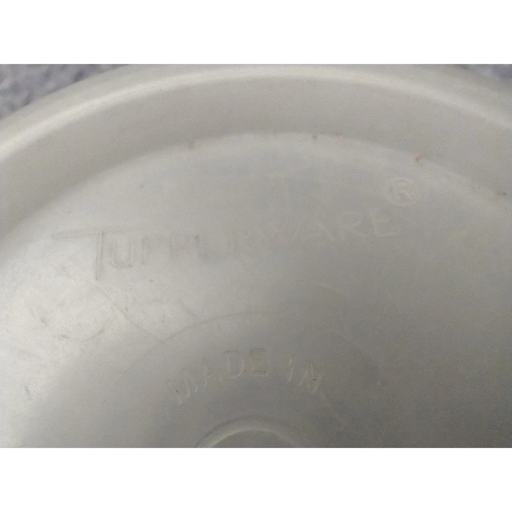 Vintage‎ Tupperware Midget Container 122-6 Translucent White with Lid 2oz USA