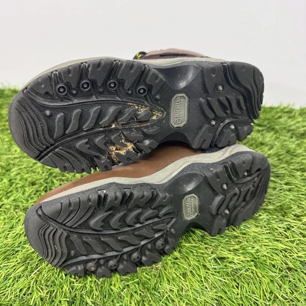 Magellan Kids Brown‎ Action Leather Waterproof Outdoor Hiking Boots Size 11D