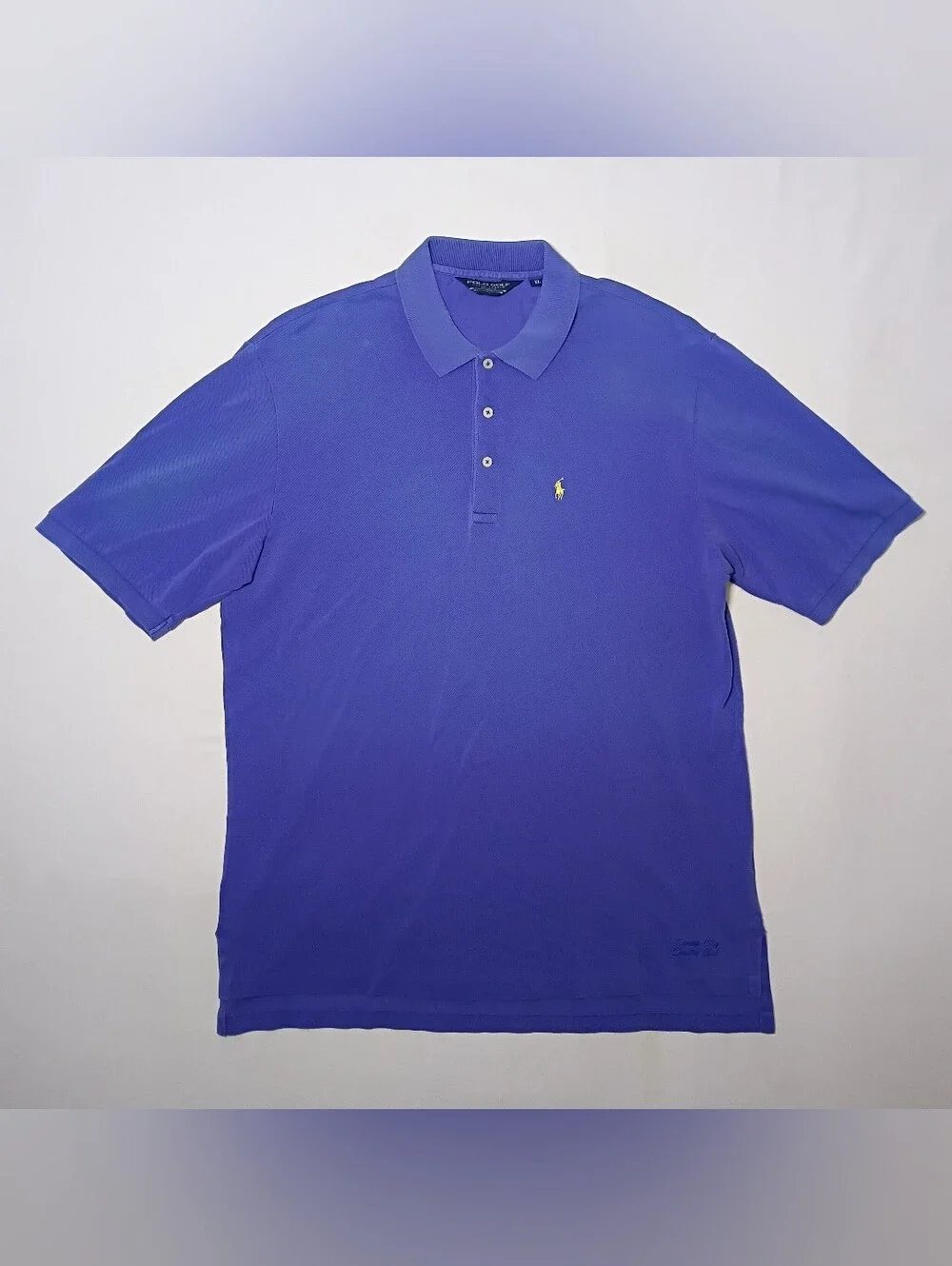 Vintage Polo Golf Ralph Lauren Mens Cotton Knit Polo Shirt XL Purple