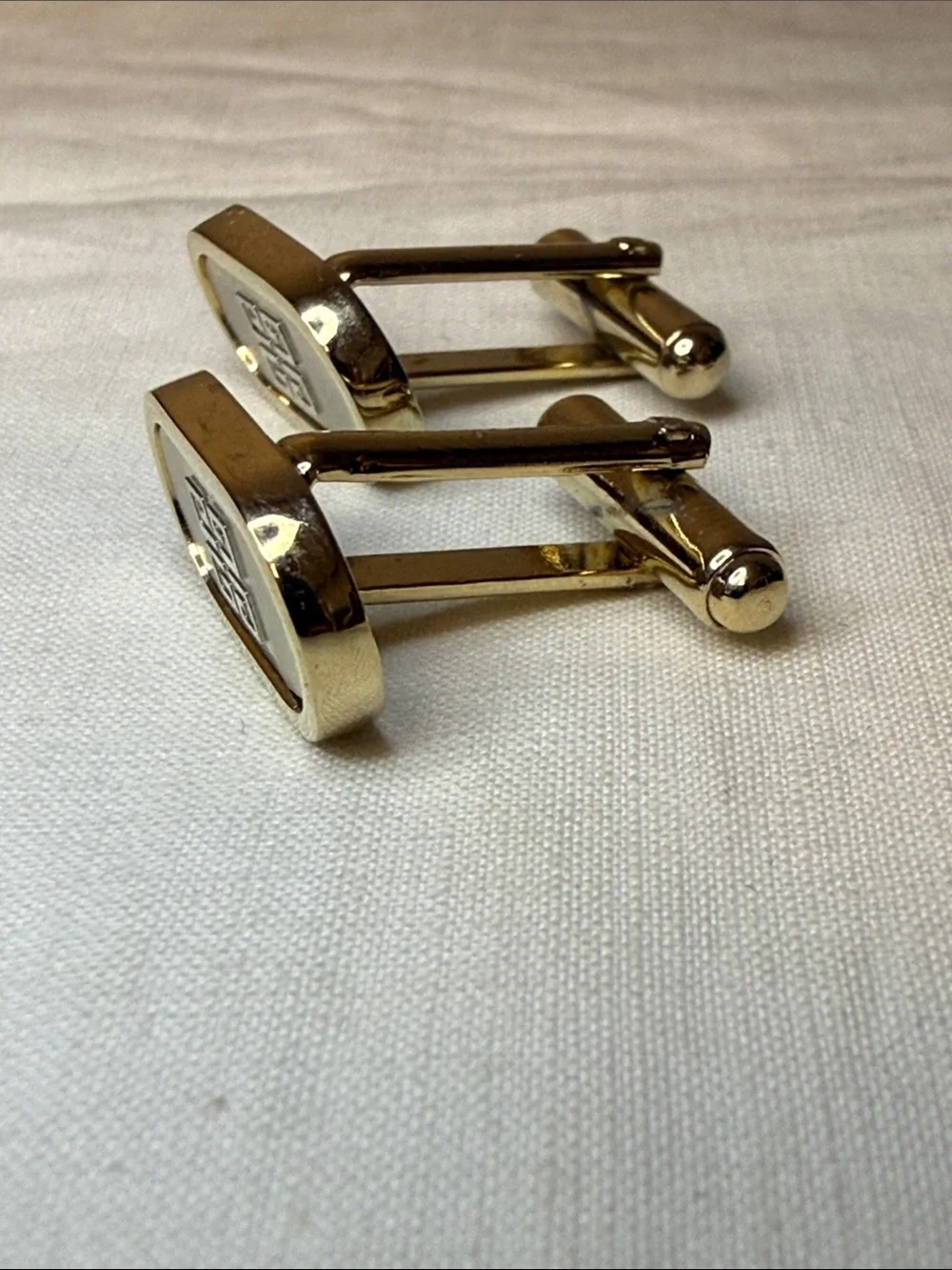 Givenchy 4G Logo Gold Tone Oval Vintage Cufflinks 1
