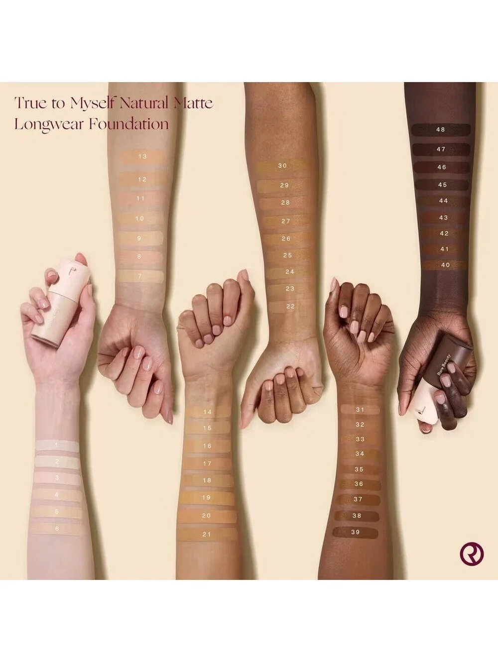 Rare Beauty swatched couple