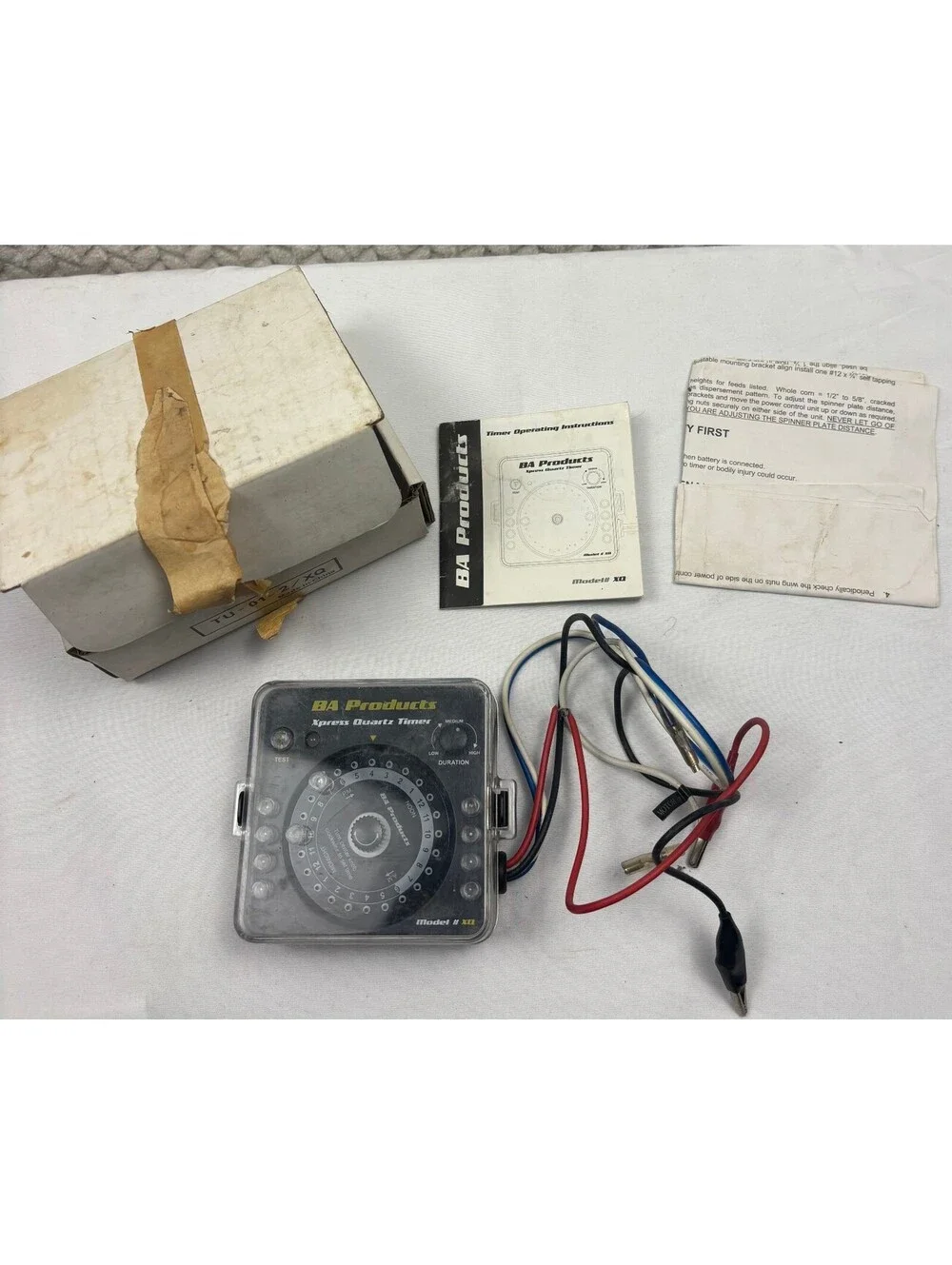 BA Products Xpress Quartz Timer Model XQ with Box and Manual