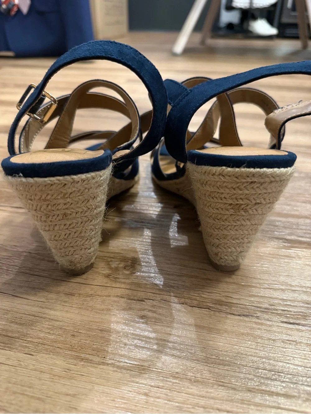 DV by Dolce Vita Navy Multi-Strap Heeled Sandals