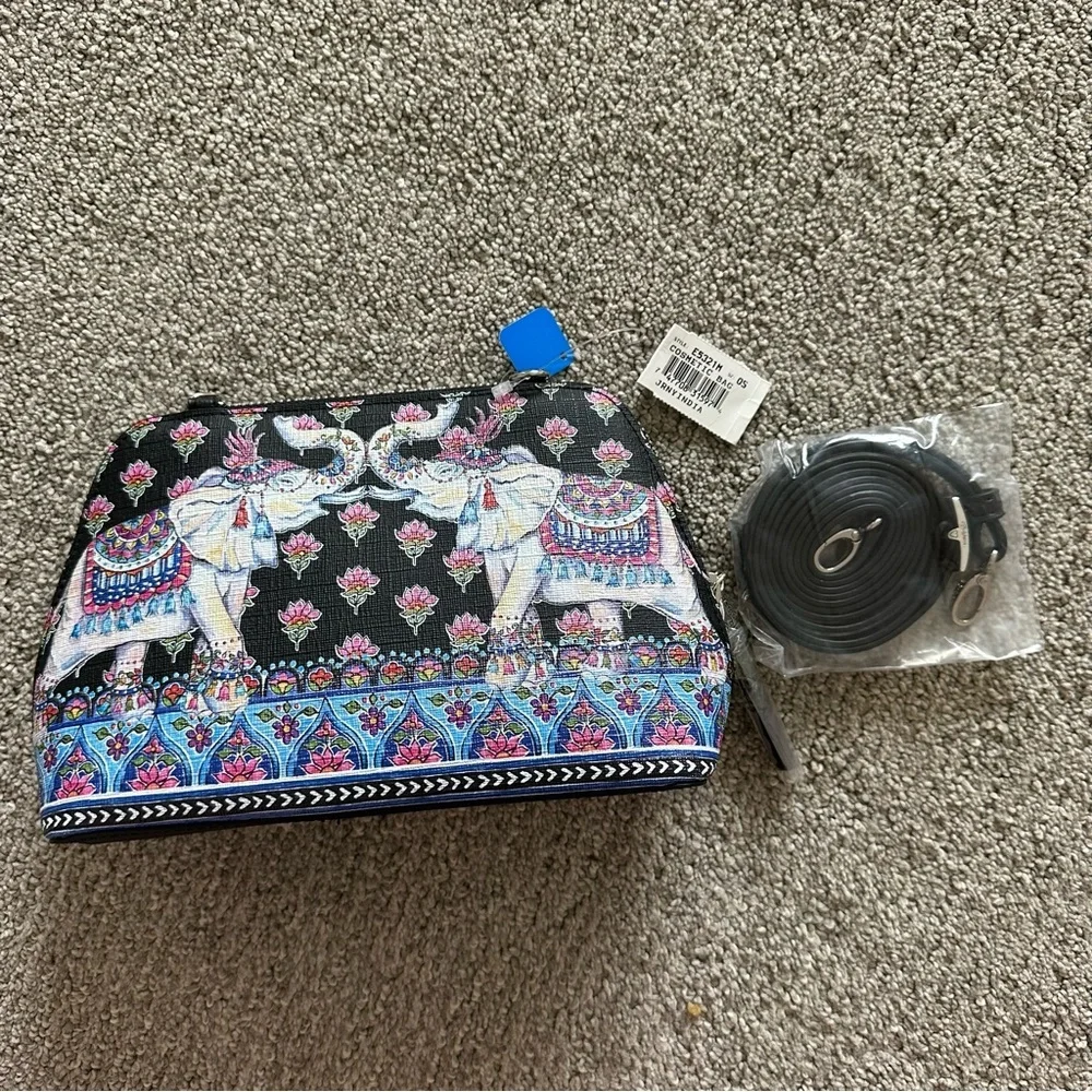 Brighton‎ Journey to India Elephant Cosmetic Makeup Bag With Strap