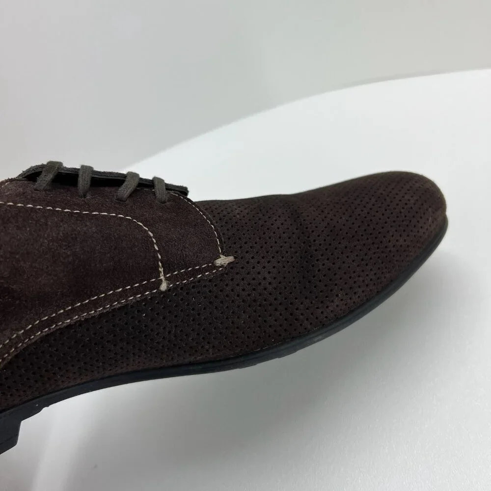 Bugatchi suede perforated