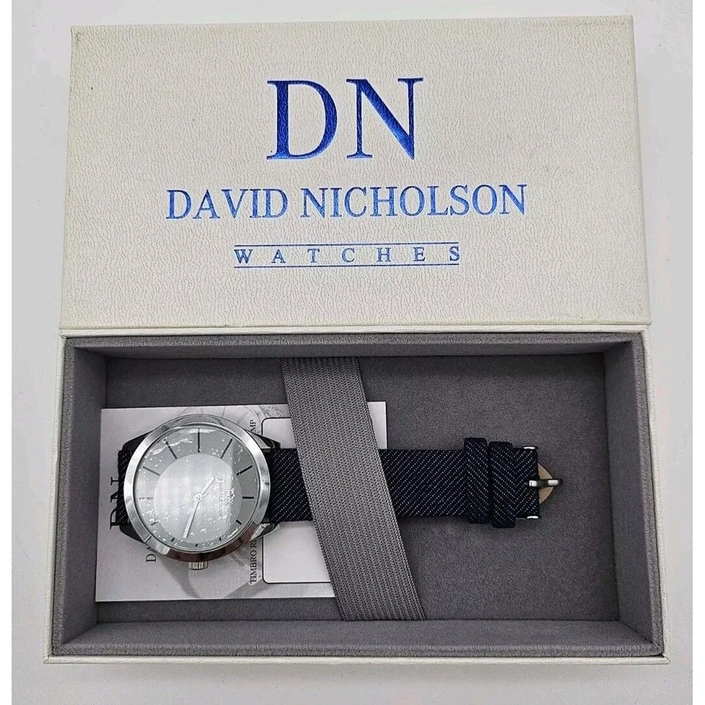 DN David Nicholson Denim Style Band Mens Watch Brand NEW