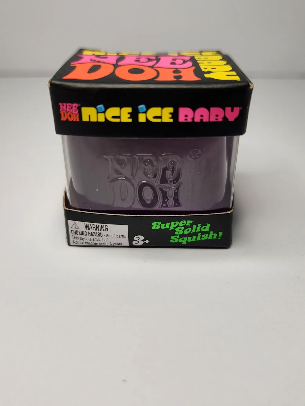 Schylling NeeDoh Nice Ice Baby Purple Super Solid Squish Mini