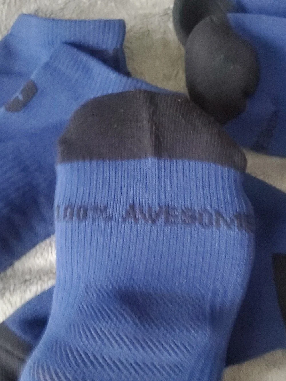 Figs Women's Low-Cut Royal Blue and Black Athletic No-Show Socks