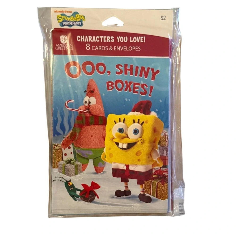 SpongeBob SquarePants‎ Christmas Cards 8 Cards 8 Envelopes American Greetings