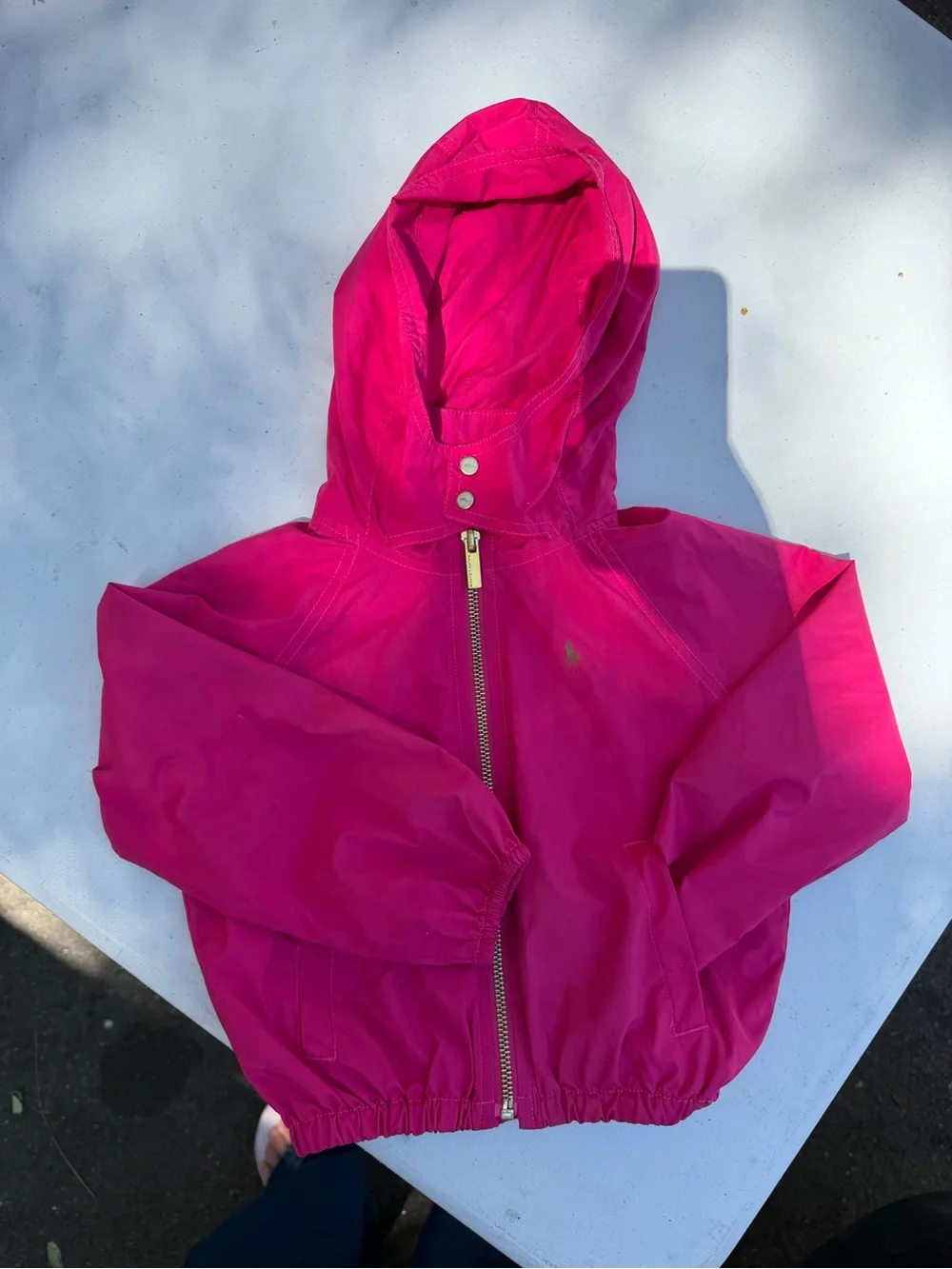 Ralph Lauren Kids Hooded Raincoat in Bright Pink