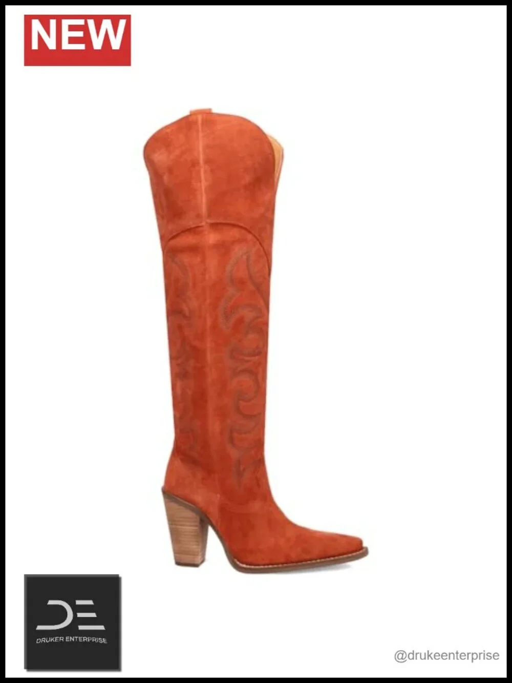 Dingo Primadonna Suede Over Knee Boots Snip Toe Zippered 3