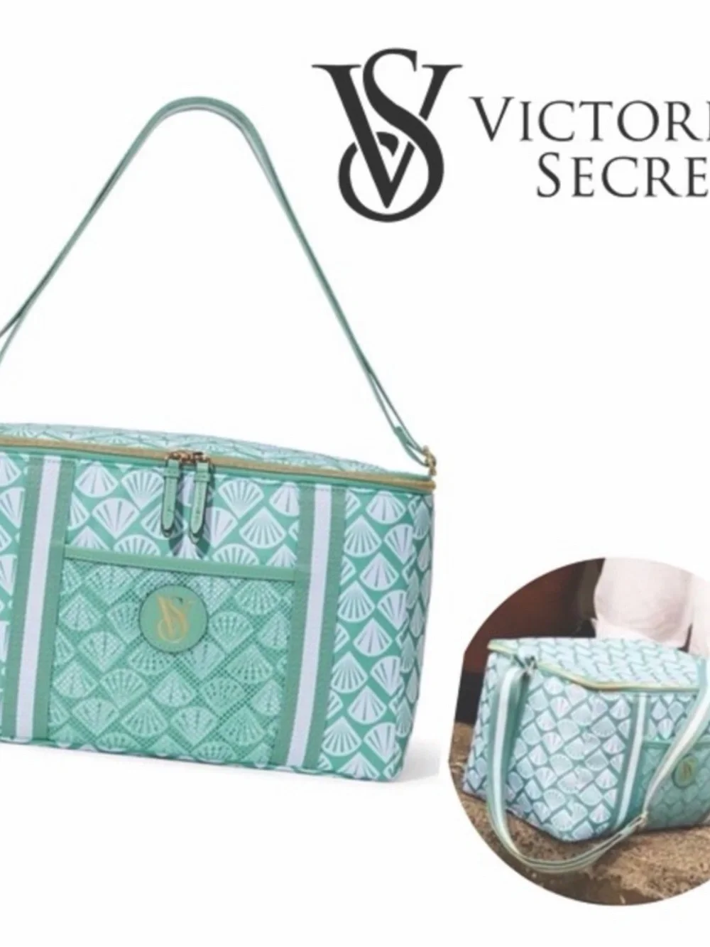 Victoria’s Secret cooler tote , sea shell design , NEW